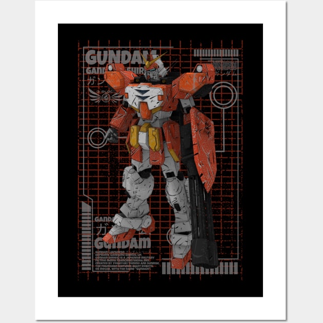 XXXG-01H2 Gundam Heavyarms Custom Wall Art by gblackid